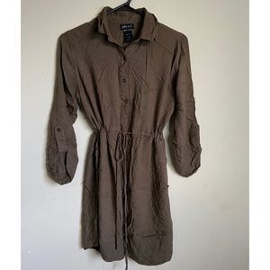 Olive Green Denim Shirt Dress🍸